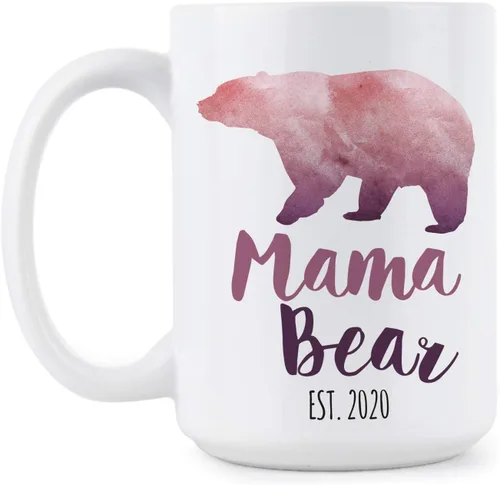 Miniatura 4 de Mama Bear est 2020 - Taza de desayuno, diseño con texto en inglés "Mama Bear est 2020