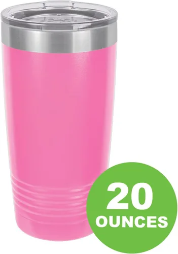 Miniatura 3 de Taza de café personalizable con texto personalizable y grabado láser de 20 onzas Rosado