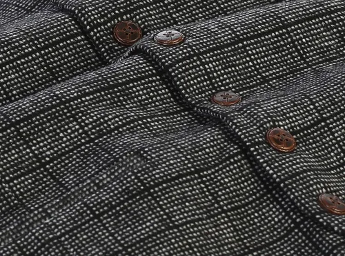 Miniatura 55 de Gioberti Chaleco de tweed formal de 6 botones para hombres