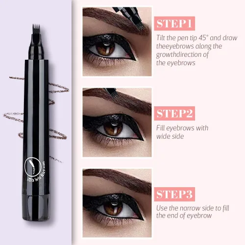 Miniatura 5 de 3 lápices de cejas Matezis Matezis, lápiz de cejas Microblading impermeable 3D, nuevo lápiz mágico para cejas, lápiz de cejas Microblading Marrón