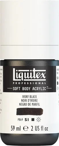 Miniatura 50 de Liquitex Professional Soft Body - Pintura acrílica, botella de 2 onzas (59 ml), blanco titanio Titanio Blanco