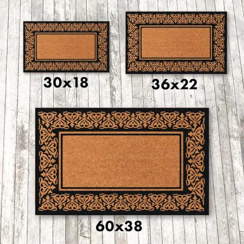 Miniatura 3 de COCO MATS 'N MORE Tapete personalizado de fibra de coco para puerta delantera, tapete de bienvenida con monograma para entrada al hogar, tapete