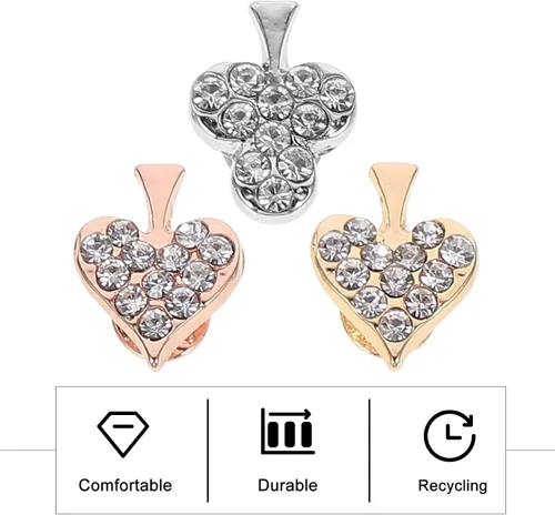 Miniatura 8 de Abaodam 3 piezas de correa de reloj decorativos brillantes anillos decorativos bucles clavos reloj correa de silicona decoraciones