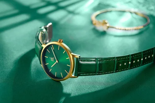 Miniatura 4 de SHENGKE Simplicity - Reloj creativo de cuero genuino para mujer elegante reloj de pulsera para mujer