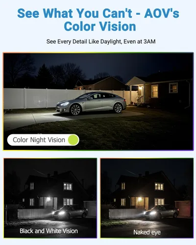 Miniatura 7 de Cámara Solar de Seguridad para Exteriores - Cámaras de Seguridad de Grabación AOV 24/7 Inalámbricas para Exteriores con Vista de 360°, Seguimiento