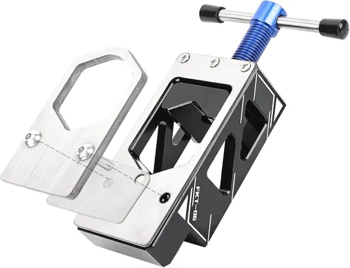 Miniatura 5 de PACYTION Guía de sierra de bicicleta para carreteras, horquillas, poste de asiento, manubrio de bicicleta, guía de sierra de corte ajustable