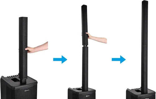 Miniatura 2 de Rockville Titan MIX12A 3200W Peak Sistema PA de columna alimentado de 12 pulgadas con subwoofer, mezclador de 8 canales, audio Bluetooth, DSP