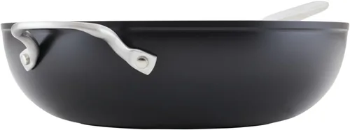 Miniatura 9 de KitchenAid Sartén/Wok Antiadherente de Inducción Anodizada Dura para Saltear con Mango Auxiliar, 12.25 Pulgadas - Negro Mate