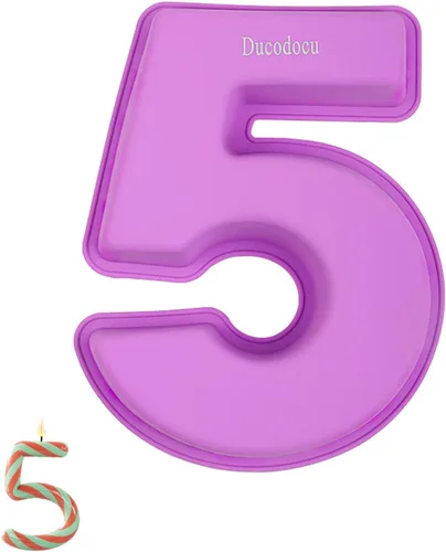 Miniatura 12 de Ducodocu Molde de silicona para tartas de gran número para hornear, molde de silicona 3D, molde para hornear, moldes novedosos para cumpleaños