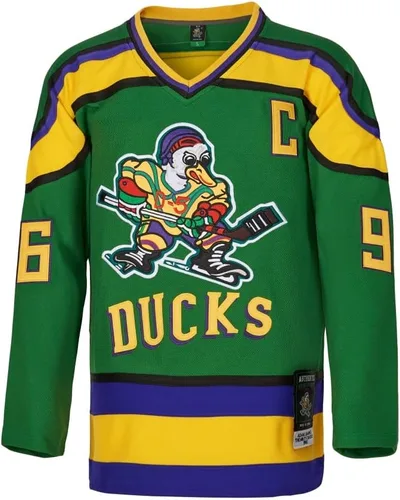 Miniatura 2 de Camiseta Mighty Ducks #33 Goldberg #66 Bombay #96 Conway #99 Banks Jersey, camiseta de hockey sobre hielo para hombre, S-XXXL
