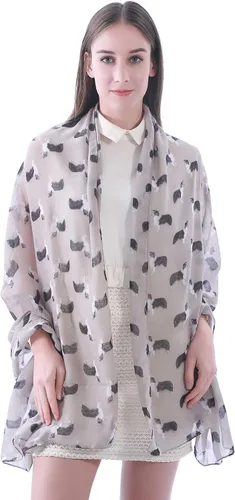 Miniatura 4 de Border Collie - Bufanda ligera con estampado de perro para mujer