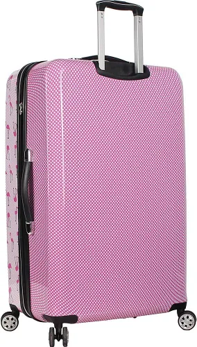 Miniatura 4 de Betsey Johnson Maleta rígida de equipaje de 3 piezas con ruedas giratorias 20 pulgadas 26 pulgadas 30 pulgadas talla única puntal flamenco Puntal