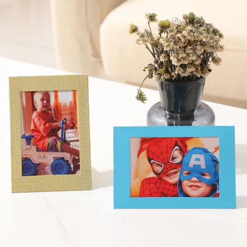 Miniatura 4 de 50 paquete de marcos de fotos de papel en pie de 4 x 6, marco de fotos de cartón con caballete, tarjetas de marcos de fotos de papel, marcos
