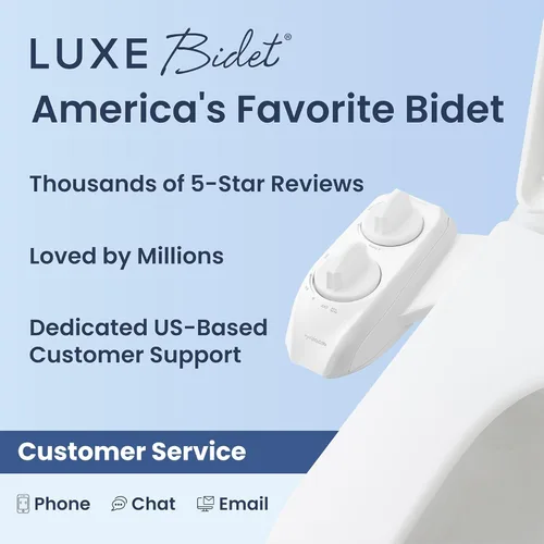 Miniatura 9 de LUXE Bidet NEO 120 Plus - Boquilla única, accesorio de bidé no eléctrico para asiento de inodoro, instalación deslizante patentada, autolimpieza