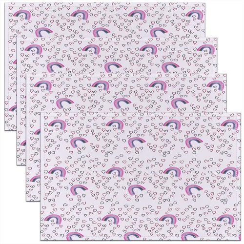 Miniatura 26 de jejeloiu Juego de 4 manteles individuales decorativos de hongos de 18 x 12 pulgadas, manteles individuales de mesa con diseño de hongos de dibujos