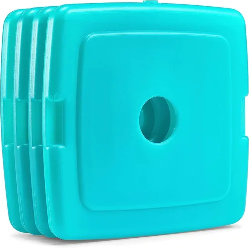 Miniatura 6 de Cool Coolers de Fit & Fresh - Paquete de 4 paquetes de hielo delgados, paquetes de hielo reutilizables de congelación rápida que ahorran espacio