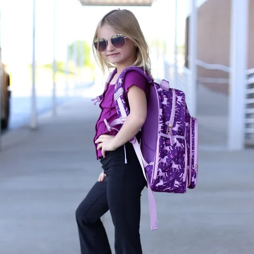 Miniatura 8 de mibasies Mochila para niñas pequeñas, mochila para niñas, preescolar jardín de infantes y escuela primaria, Horóscopo Unicorni, Niños-16L US