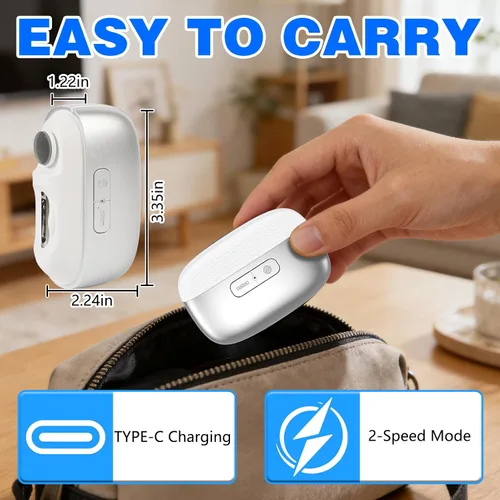Miniatura 7 de Cortaúñas eléctrico, cortaúñas inteligente, cortaúñas eléctrico automático 3 en 1 con pulido, luz LED y almacenamiento de restos de uñas, adecuado