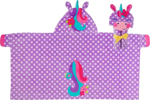 Stephen Joseph, Toalla de playa con capucha para niños, toalla para niñas y niños, cubierta de piscina, súper absorbente, lindos personajes,