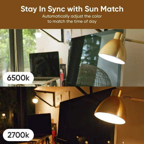 Miniatura 3 de Bombilla inteligente Wi-Fi Wyze Lifestyle Blanca, 800LM A19 Luz inteligente de blanco ajustable, compatible con Alexa y Google Assistant, 2.4GHz,