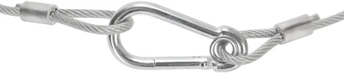 Miniatura 6 de Cable de seguridad para luces de escenario premium, carga de 110 libras y 0.157 in de diámetro, cuerda de seguridad de acero inoxidable de 31.5