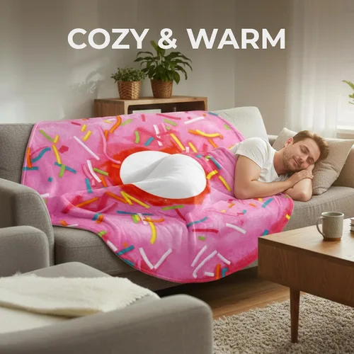 Miniatura 60 de Zulay Kitchen Manta Decorativa de Tortilla Burrito - Manta Gigante de Tortilla de Doble Cara para Adultos y Niños - 285 GSM Manta de Comida Suave