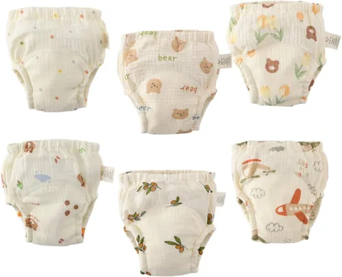 Miniatura 12 de Ropa interior de entrenamiento para bebé, algodón suave, absorbente, ropa interior de entrenamiento para bebés, niños y niñas, paquete de 6 Niño