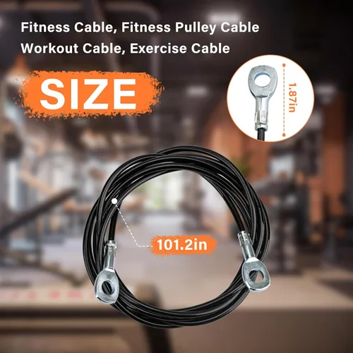 Miniatura 2 de Cable de fitness compatible con todos los modelos de gimnasio total 1000, 1500, 2000, 3000, XLS, cable de polea de fitness, cable de entrenamiento