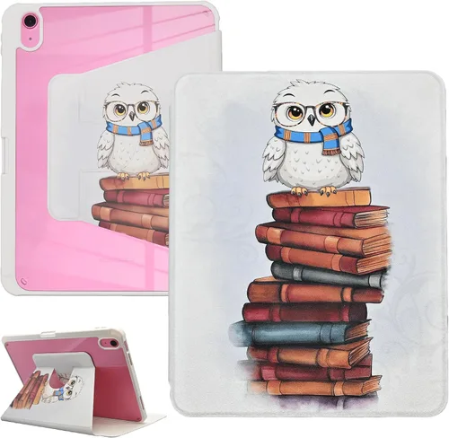 Miniatura 12 de Funda para iPad (A16) 11ª/10ª generación de 10.9 pulgadas 2025/2022, piel sintética con soporte giratorio de 360 grados, cubierta protectora de TPU