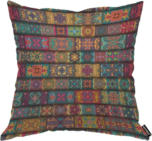Miniatura 8 de AOYEGO Funda de almohada patriótica con diseño de bandera de los Estados Unidos, diseño de rayas vintage, Día de la Independencia, 18 x 18 pulgadas