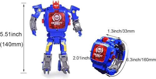 Miniatura 6 de Creative Robot Transformer - Reloj de pulsera digital para niños de 2 a 14 años, color azul, Digital