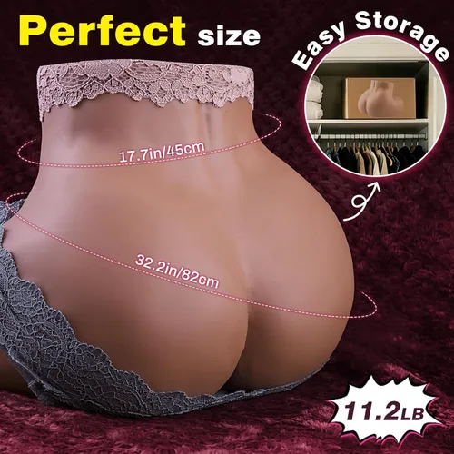 Miniatura 7 de Masturbador masculino realista de 11.2 libras con vagina y ano, muñeca sexual de bolsillo, coño, masturbadores realistas de nalgas prominentes