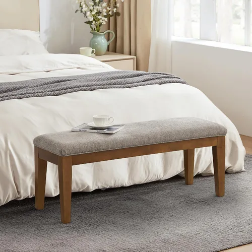 Miniatura 14 de HUIMO Banco de entrada, cuero negro, madera maciza, duradero y resistente al desgaste PU-Negro