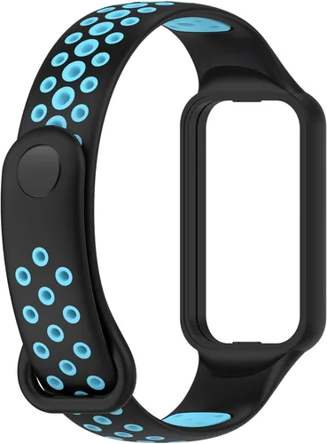 Miniatura 3 de E ECSEM Compatible con Amazfit Band 7 bandas de silicona de dos tonos transpirable de repuesto deportiva pulsera para Amazfit Band 7 Smart Watch