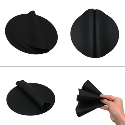 Miniatura 6 de Tapete de silicona para microondas de 12 pulgadas, tapete giratorio antiadherente para cocina, tapete multiusos resistente al calor, paquete de 2