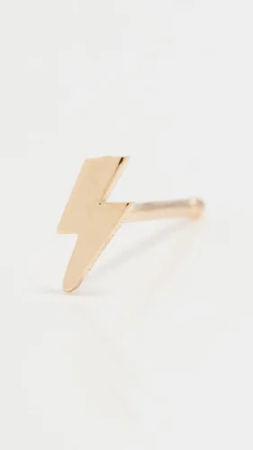 Miniatura 3 de Zoe Chicco Pendientes de perno de rayo Itty Bitty de 14 quilates para mujer, oro amarillo, talla única, Metal, No aplicable
