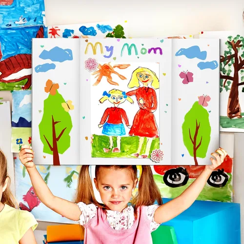 Miniatura 7 de Chell Tablero de Póster Tríptico de Tamaño Mini, 16" x 24", Tableros de Proyecto Corrugados Pequeños, Blanco, Paquete de 2
