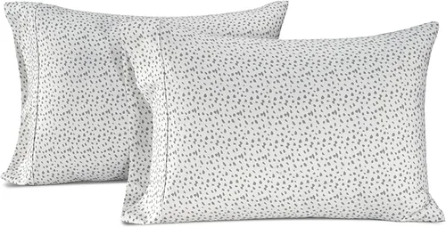 Miniatura 45 de Lane Linen Juego de 2 fundas de almohada 100 % de algodón, tamaño estándar, se adapta a almohadas estándar y Queen, fundas de almohada lujosas