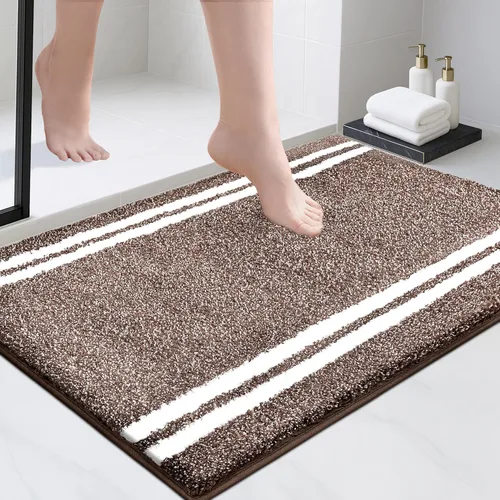 Miniatura 21 de PURRUGS Alfombra de baño antideslizante, lavable a máquina, 20 x 24 pulgadas, en forma de U, súper absorbente y de secado rápido, tapete de baño