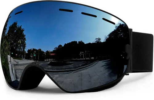 SPOSUNE Gafas de esquí sobre lentes, gafas de nieve para hombres, mujeres, jóvenes, snowboard, esquí, gafas de nieve antivaho UV400 Sg-003-gris