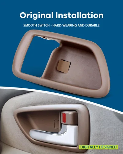 Miniatura 3 de LUJUNTEC Manijas interiores de puerta de repuesto para Toyota Avalon Beige (2 unidades)