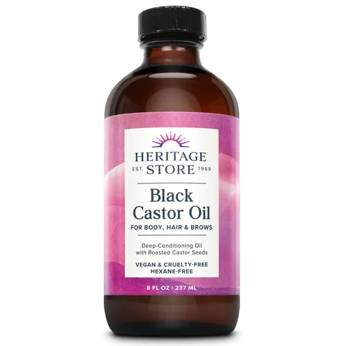 HERITAGE STORE Tratamiento nutritivo para el cabello con aceite de ricino negro, hidratación profunda para el cuidado del cabello, cuidado de la