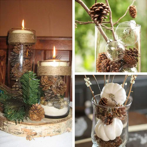 Miniatura 6 de Supla 30 adornos de piñas de pino preservados reales para colgar de Navidad, de 2 a 3 pulgadas de alto, adornos de piña para colgar en el árbol