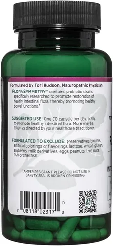 Miniatura 3 de Vitanica Flora Symmetry - Suplemento probiótico no perecedero, probióticos formulados por médicos para adultos, hombres y mujeres, con acidófilos