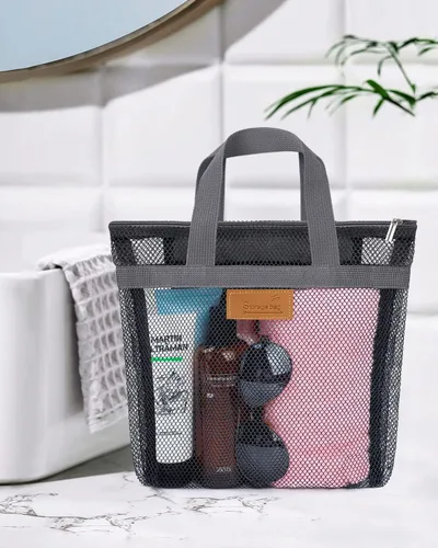 Miniatura 4 de EIMMBD Carrito de ducha portátil colgante con asa, organizador de ducha de viaje de gran capacidad para viajes, gimnasio, universidad