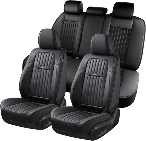 Miniatura 65 de Coverado Fundas de Asiento Delantero para Automóvil, 2 Piezas Fundas de Asiento de Cuero para Automóviles, Protector de Asiento de Automóvil Solo