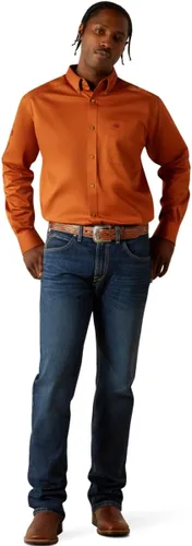 Miniatura 60 de Ariat Camisa de sarga con logotipo del equipo para hombre