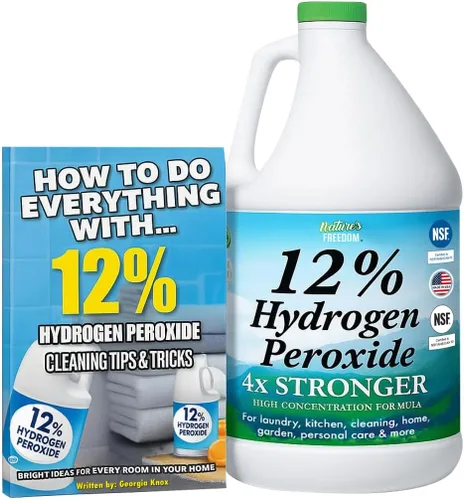 Miniatura 13 de Nature's Freedom Peróxido de hidrógeno al 12%, H2O2 de grado alimenticio y agua purificada solamente, solución de 2 galones