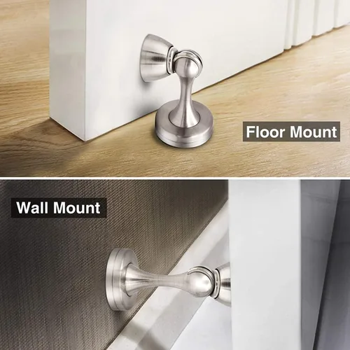 Miniatura 7 de Paquete de 10 topes de puerta, tope de puerta magnético, tope de puerta de montaje en piso o pared, tope de puerta resistente de captura magnética