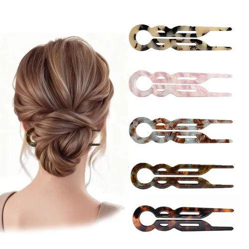 5 horquillas de pelo francés Prestige en forma de U para mujer, pinzas decorativas para el cabello, horquillas para peinar, pinzas de sujeción para